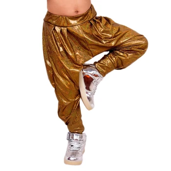 Новите Модни Летни Детски Зреещи в стил хип-хоп, Денс Панталони, Детски Спортни Панталони За Изказвания, Цветни Златни Джаз Панталони Ds