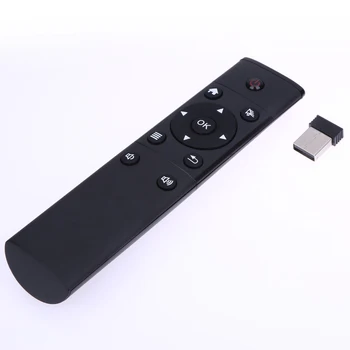 Черен Универсален Безжично дистанционно Управление FM4 2,4 Ghz С USB-приемник За Подмяна на Компютърен ТЕЛЕВИЗИЯ-Проектор за Smart TV