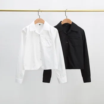 Японски Училищен Бял Моряк Костюм С Къс ръкав, Базова тениска, Униформи JK, Върхове, е Черно-Бяла Студентски Риза С Дълъг ръкав За Момичета