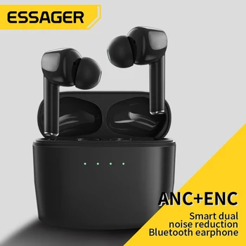 Eassger J8 TWS Bluetooth 5,2 Слушалки ENC Безжични Слушалки с Шумопотискане 6D Стерео Аудио Слушалки за Телефони Xiaomi Huawei