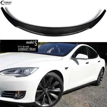 Високо аеродинамичен спойлер от въглеродни влакна за 2012 + Tesla Model S, гланц, UV-кройката, OEM-оборудване