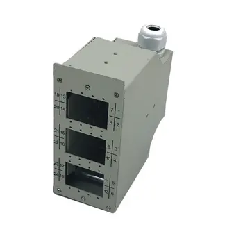24-портов промишлена optic, премина панел с монтиране на Din-шина, разпределителните кутия за оптоволокна, подходяща за адаптер SC / ST / FC / LC