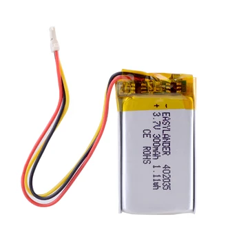1.25 Ultra-thin 3P 402035 300mah 3.7 v li-po polymer rechargeable lithium battery дойде за видеорегистратора 70mai