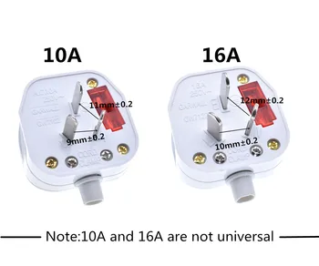 Китай стандарт 16A / 10A 250 В трехполюсный включете щепсела за захранване на Подвижни включете щепсела в събирането на КН свързващ щекер С превключвател и led подсветка 