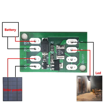 Контролер за Зареждане на Слънчев генератор на Автоматичен Прекъсвач на веригата за Управление на Осветление Такса За Зареждане на Литиево-йонна Батерия сам двор на малка улица la