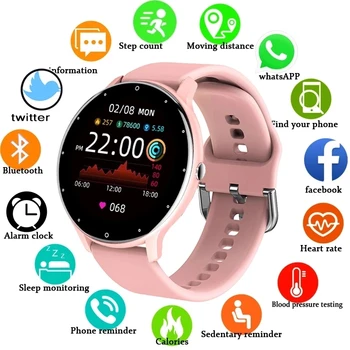 LIGE Женски Смарт часовник с Каишка, Прогноза за Времето, Тракер Активност в реално време, Часовници, монитор на сърдечната честота, Спортни Дамски Smart-Часовници, Мъжки