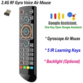 T6M Pro Осветление 2,4 G Гироскопическая Въздушна Мишка 5 IR Обучение Гласово Търсене на Google за Android Smart TV Box PK G30s G20s Pro Дистанционно Управление