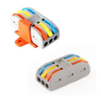 20 броя 250/32A цветни кабели конектори AWG28 ~ 12 универсална компактна инсталация електрическа вставная самоустанавливающаяся клеммная блок Държач