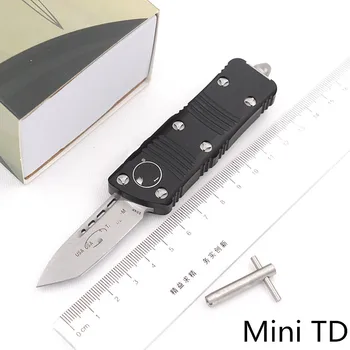JUFULE Mini TD Mark 204P Нож/Дамасская Алуминиева дръжка За оцеляването на ЕРП къмпинг, лов открит кухненски Инструмент Ключ Универсален нож