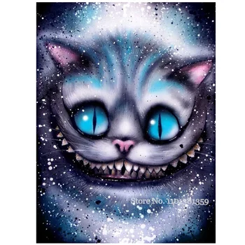 Cheshire cat Котка Диамантена Картина на 