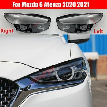 Auto Светещи Капачки За Atenza Mazda 6 2020 2021 Прозрачна Лампа Лампа На Предния Фар Капак, Стъклена Леща Обвивка