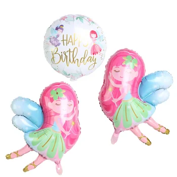 5шт 18 инча малка приказна балон детски рожден ден карикатура елф балон принцеса вечерни декорации от алуминиево фолио балон