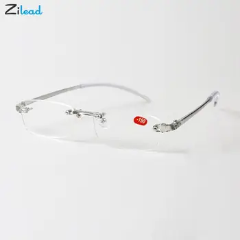 Zilead Очила за късогледство без Рамки Готови Очила за Късогледство Мъжки Бизнес Очила за късогледство Очила с диоптриями от -1,0 до -4,0