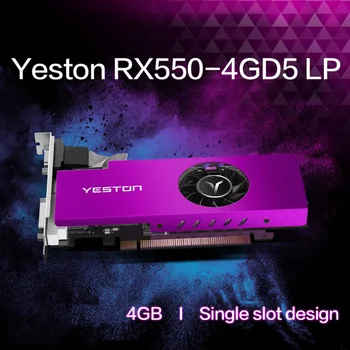 Видео карта Yeston 4 GB памет Gddr5 128 Bit видео карта 6000 Mhz Видео карта GPU Поддръжка за Vga, Hdmi-съвместим Изход Dvi-d.