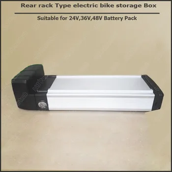 36 В задната стойка на корпуса и 48 В задната стойка на батерията алуминиев корпус за електрически велосипед литиева батерия кутия за съхранение