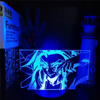 Demon Slayer 3D лека нощ Daki Led Визуално Осветление Kimetsu no Yaiba Аниме Лампа Коледен Подарък Декоратор Спални Лампара Осветител