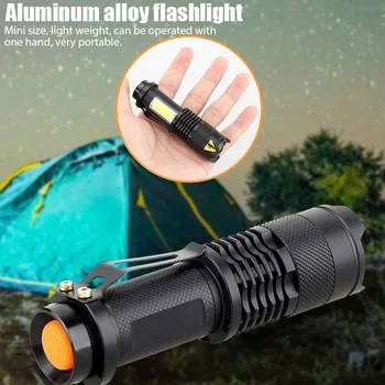 Преносими Алуминиеви Q5 Mini Факел, Светлина С Висока Мощност Преносими Led Ултра Светлини За Къмпинг, Лов Външно Осветление Платени