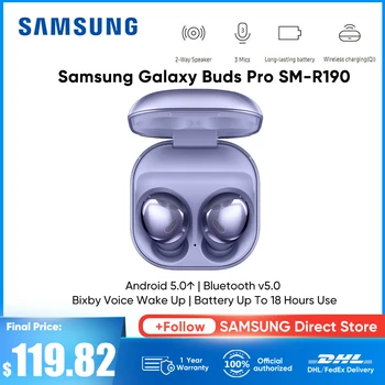 Безжични слушалки Samsung Galaxy Рецептори Pro с активна система за управление на шумопотискане Bluetooth v5.0 Интелигентен режим на разговор