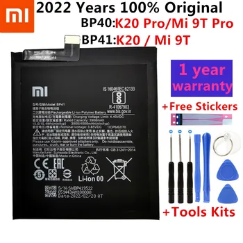 Въведете Mi Оригинална батерия за телефон BP40 BP41 4000 ма за Xiao Mi Red Mi K20/Mi 9T/K20 Pro/9T Pro Взаимозаменяеми батерия + Комплекти инструменти