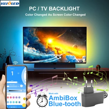 5 В Ws2812 Smart Led TV Осветление Ws2812b Usb Led Лента Светлини Адрес Bluetooth Music Smd 5050 Rgb Led Лента Bande Lumineuse