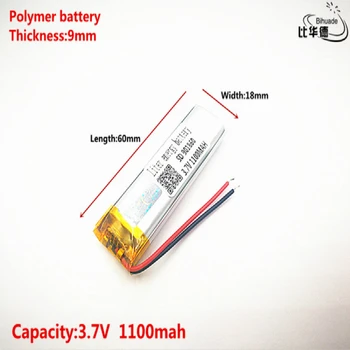 Добро качество на 3,7 В, 1100 mah, 901860 Полимерна литиево-йонна/литиево-йонна батерия за ИГРАЧКИ, POWER BANK, GPS, mp3, mp4