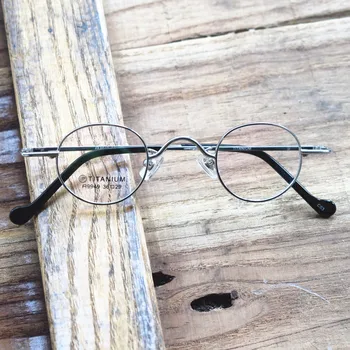 Реколта Малки Овални И Кръгли Рамки За Очила От Чист Титан, Пълен Дограма, Суперлегкие Оптични Очила, Оптични Очила За Мъже И Жени, Очила За Късогледство