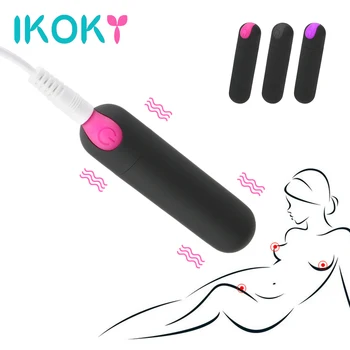 IKOKY Мини Куршум Вибратор USB Акумулаторна Масажор за точката G Дизайн на Пръстите на Силни Вибрации Секс Играчки за Жени, Секс Магазин