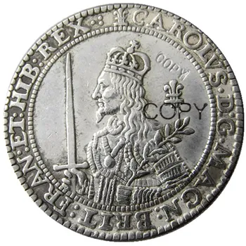 Медал 1643 Великобритания - кралят на Англия Чарлз I (1600-1649) Посребрени монети БЕЗПЛАТНА ДОСТАВКА Копирни монети