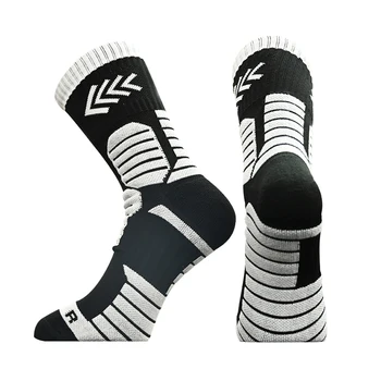 Нови Спортни Чорапи Мъжки Средно Дебели Долни Нескользящие Дишащи Чорапи За Бягане на Открито, Колоездене, Цветни Баскетболни 1 Чифт Чорапи