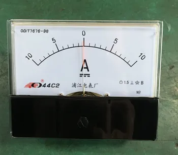 Указател на постоянен ток с амперметър 44C2 DC -10А до + 10A 5А Клас на точност 1,5 Панел Аналогов Амперметър Амперметър DC -5А до + 5А 100*80 мм