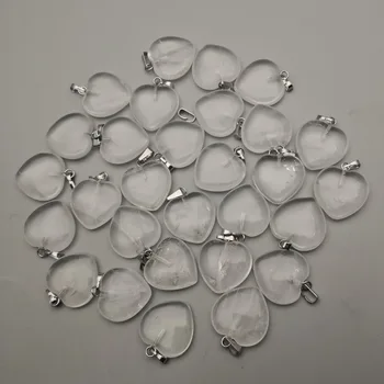 мода Crystal сърцето на най-високо качество от Естествен камък, точка чар, за жени висулка за бижута 50 бр./лот Безплатна доставка