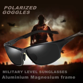 Алюминиево-Магниевая Дограма, Мъжки Поляризирани Военни Слънчеви очила, Очила за шофиране, очила UV400, Мъжки gafas de sol de los hombres