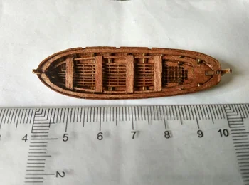 1:96 лодка Модел на Кораба корабна Спасителна Лодка Дървена Модел на Кораба Комплект 62 мм дължина на мини lifeboat дървена модел