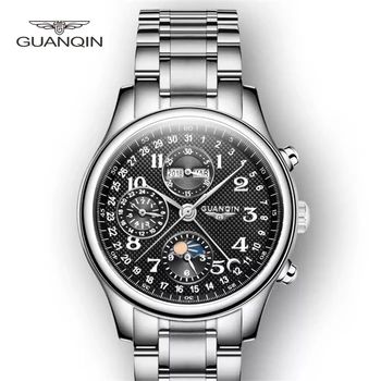 2022 Нов Мъжки Часовник GUANQIN 39 мм, Вечен Календар, Автоматични Мъжки Механични Часовници е От Неръждаема Стомана, Бизнес Луксозни Часовници