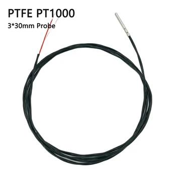 1,5 m температурен Сензор PT1000 2 кабела с покритие от PTFE 3*30 мм сонда от 1,5 М Тел Сонда -50-180 градуса по Целзий иЗентрол
