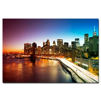 Плакат С Градски Пейзаж На Ню Йорк, Живопис Върху Платно За Домашен Интериор, Стенни Художествени Картини За Хол