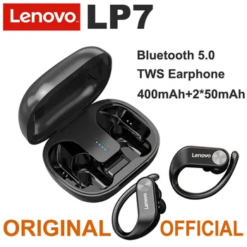 Безжични слушалки Lenovo LP7, gag за уши, игрални конзоли, спортна Bluetooth слушалка в ухото, подходящи за мобилни телефони Android и IOS