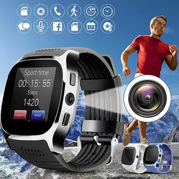 Смарт Часовници Т8 Bluetooth С Поддръжка на Камери СИМ TF Карта Крачкомер За Мъже И Жени на Повикване Спортни Умен Часовник За вашия Телефон Android PK Q18 DZ09