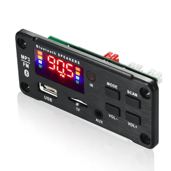 2*25 W 50 W Усилвател на MP3-плейър, Декодер Такса 5-18 По Bluetooth 5,0 Автомобилен FM radio Модул, Поддържа TF USB AUX 3,5 WMA Плейър, Декодер