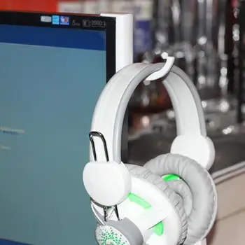 Универсален Държач За слушалки Закачалка Пластмаса, с монтиран на стената Кука Поставка за слушалки за PC монитор Прост Дизайн, Малки размери и ниско тегло