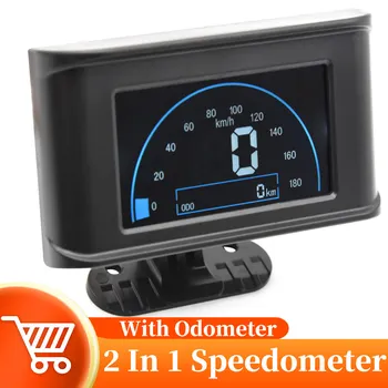 12/24-Измерване на Скоростта + Датчик за Километраж с LCD Дисплей, С Аларма за Превишаване на Скоростта за измерване на скоростта За Кола, Камион, LCD дисплей, измерване на скоростта на Колата