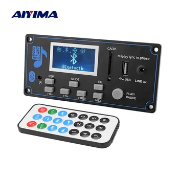AIYIMA 12 LCD Дисплей, Bluetooth, MP3 Декодер Дъска WAV WMA Декодиране на MP3 Плейър Аудио Модул за Поддръжка на FM Радио, AUX и USB С Текстове на Песни Дисплей