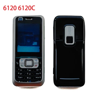 Капак на отделението за батерията За Nokia 6120 6120C Пълен корпус на Предната рамка + Средната рамка + Задна капачка + Клавиатура + Светкавица