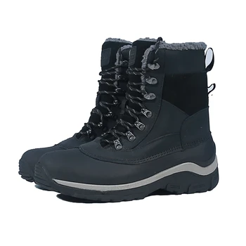 Мъжки зимни туристически обувки Thermolite от естествена кожа, мъжки улични нескользящие зимни обувки, ботуши с вълнена подплата за по - 40C
