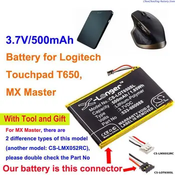 Батерия Cameron Sino 500mAh 533-000088, AHB303450 за Logitech Тъчпад T650, Master MX, моля, проверете конектор