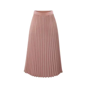 Faldas Plisadas De Chifón Para Mujer, Faldas Plisadas De Perder, De Cintura Alta, Informales, Color Rosa, Blancas, Harajuku, Sa