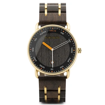 BOBO BIRD Най Мъжки Часовник Нова Мода Дървени Кварцов Часовник Японски Механизъм Бизнес Часовници Отличен Подарък кутия часовници за мъже
