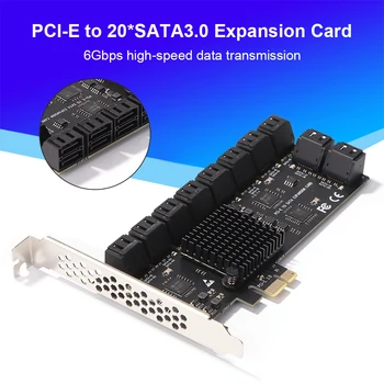 SA3112J PCIE Адаптера 20/16/12/10 Портове и конектори PCI-Express X1 SATA 3,0 Контролер Карти за разширяване на 6 Gbit/с Висока Скорост за Настолни КОМПЮТРИ