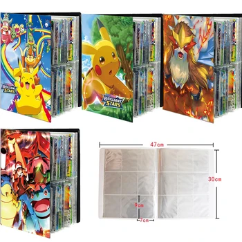Pokemon 9 Джобен Голям Капацитет 432 бр. Албум Книга Детска Бойна Игра Колекция Карти на Държач За Карти Играчки Аксесоари За Съхранение Подаръци