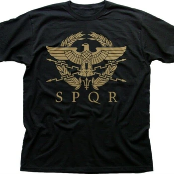 SPQR Римски Гладиатор, Царски скален Орел, Армията тениска с принтом, Мъжки Ежедневни тениски от 100% памук, Без Покрив, Размер S-3XL